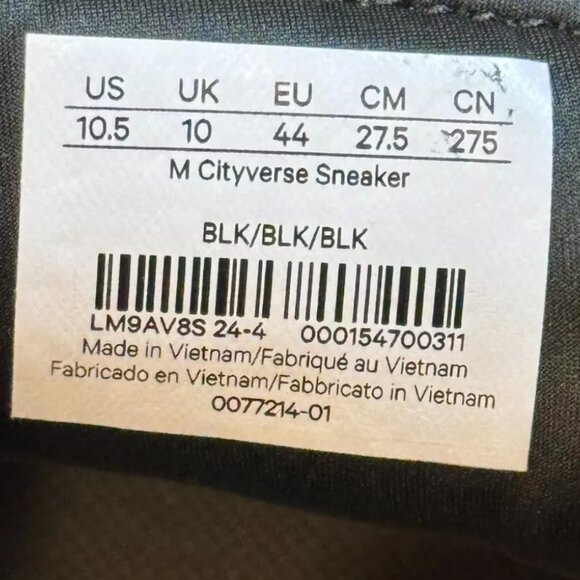 Authentic LULULEMON Cityverse LM9AV8S Men's Casual Black Work Sneakers Sz.10.5 - Picture 4 of 12